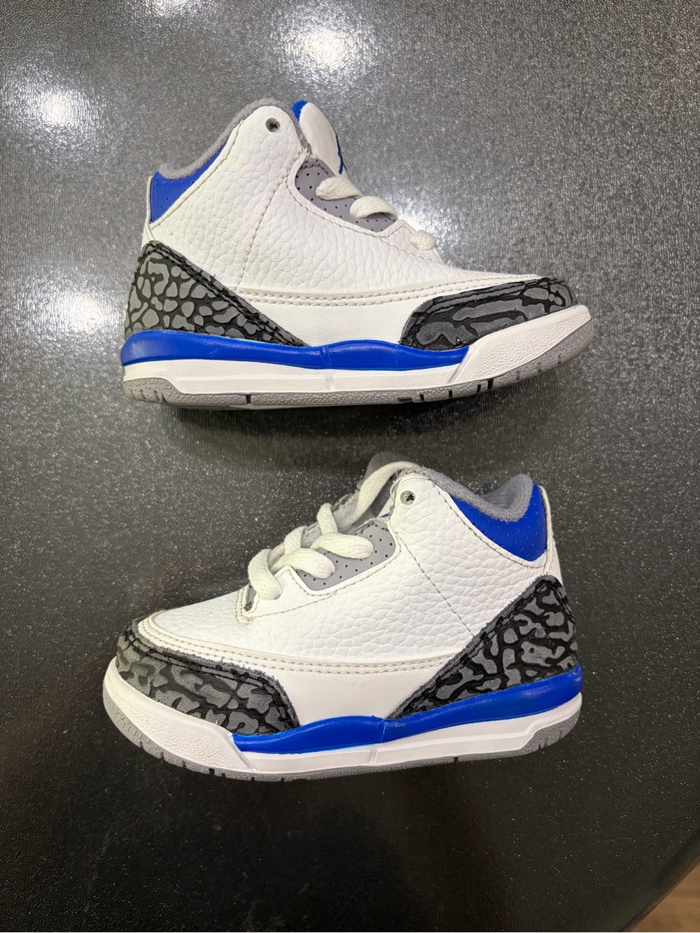 Jordan 3 Retro Racer Blue Basketball Sneakers Infant Crib Kids